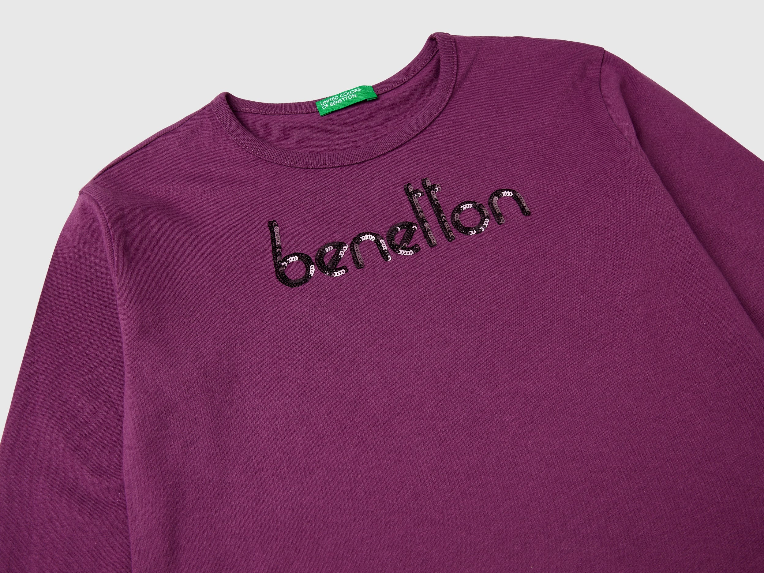 T-shirt em algodão orgânico quente com lantejoulas - ucb_image_DS1