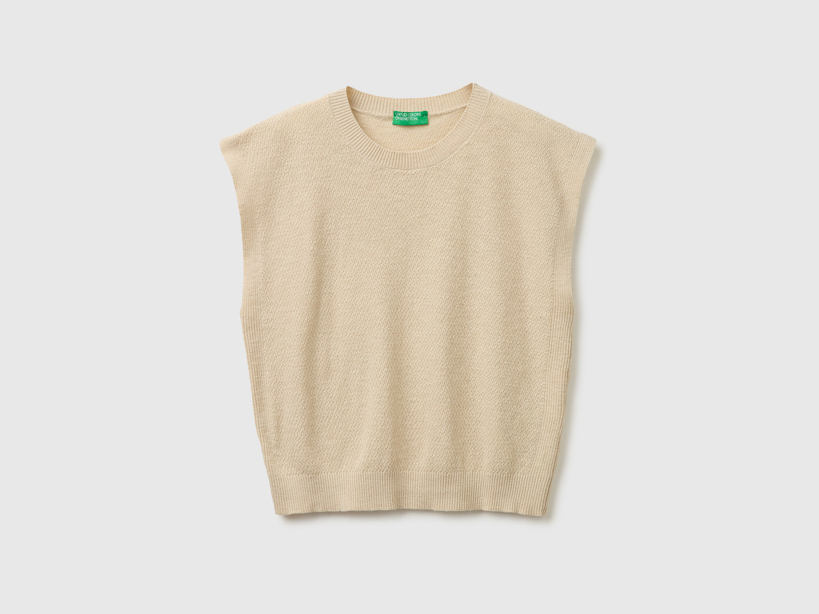 Sleeveless linen blend sweater - ucb_image_FS