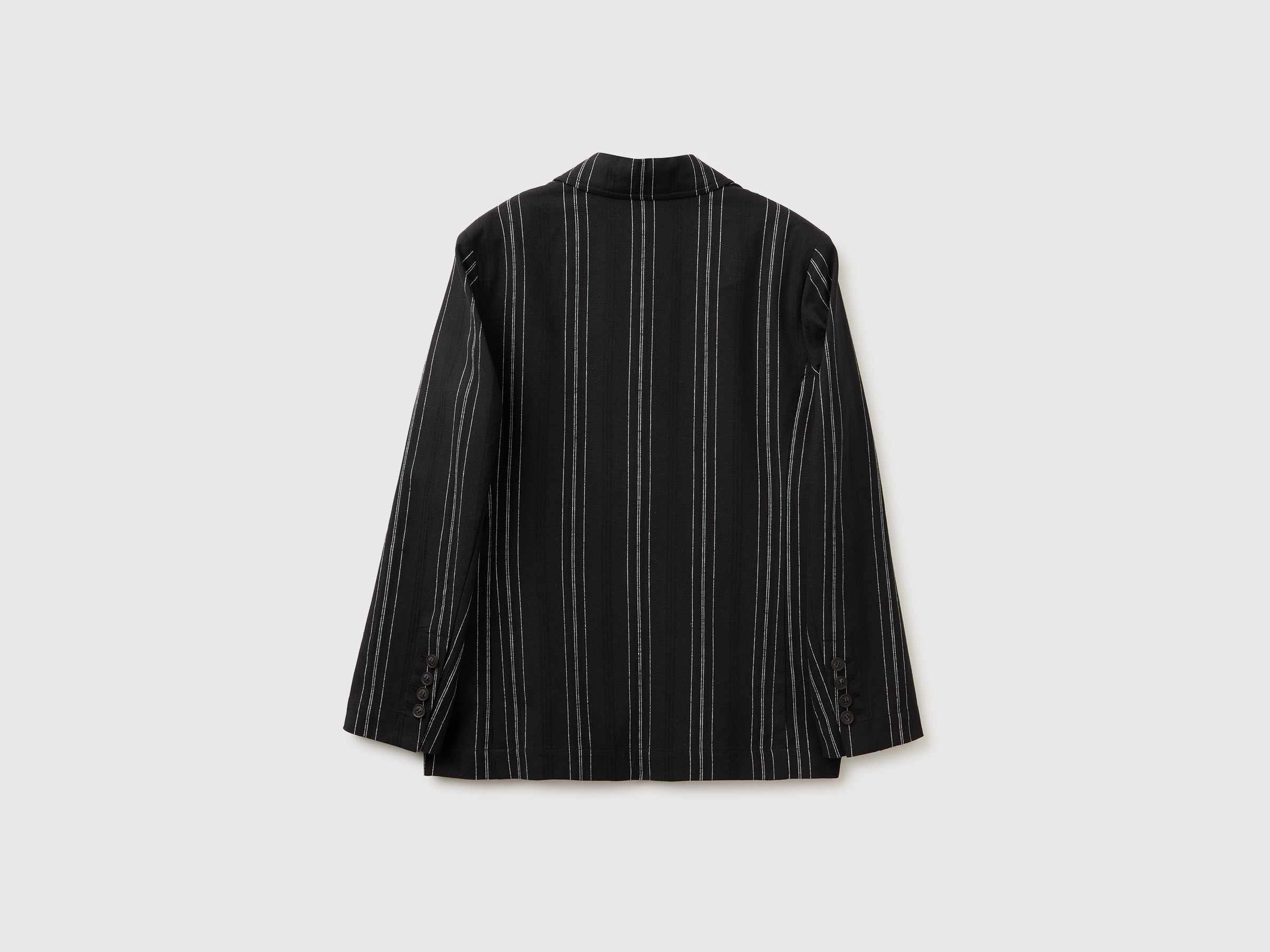 Striped linen blend blazer - ucb_image_BS