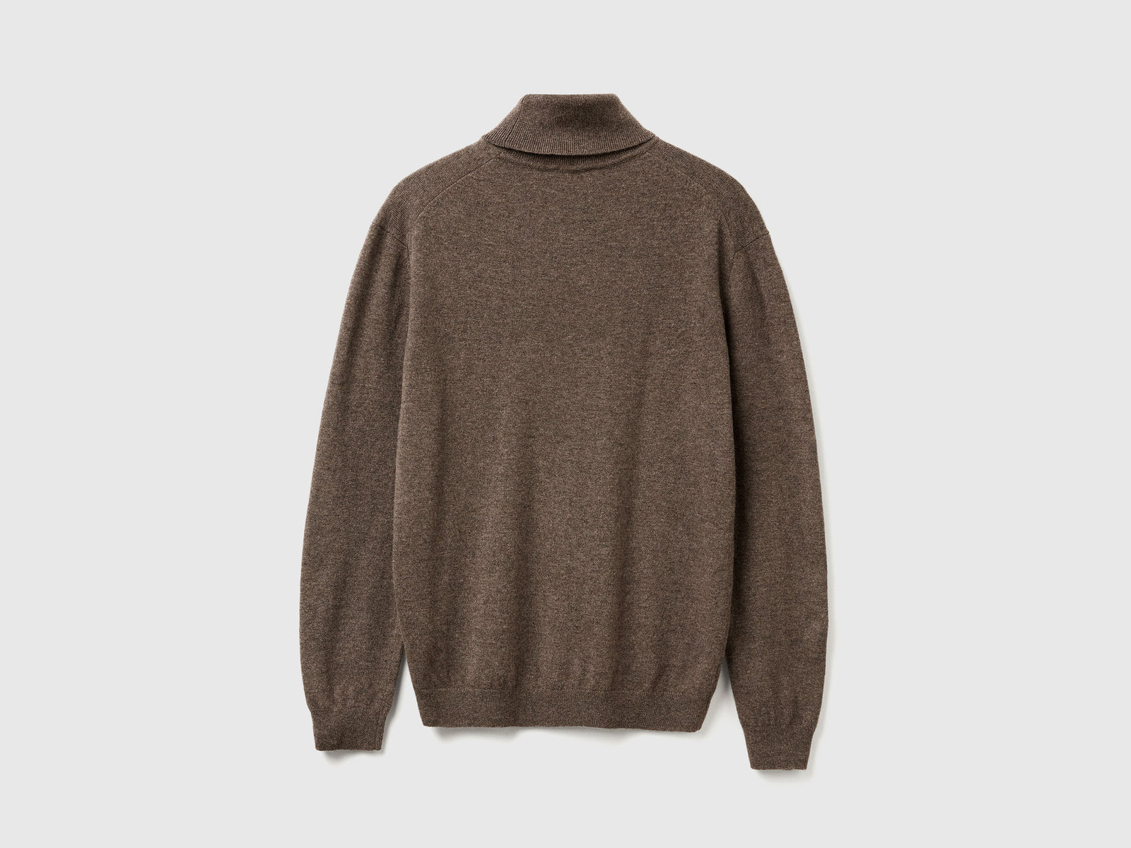 Camisola de gola alta marrom em pura lã Merino - ucb_image_BS