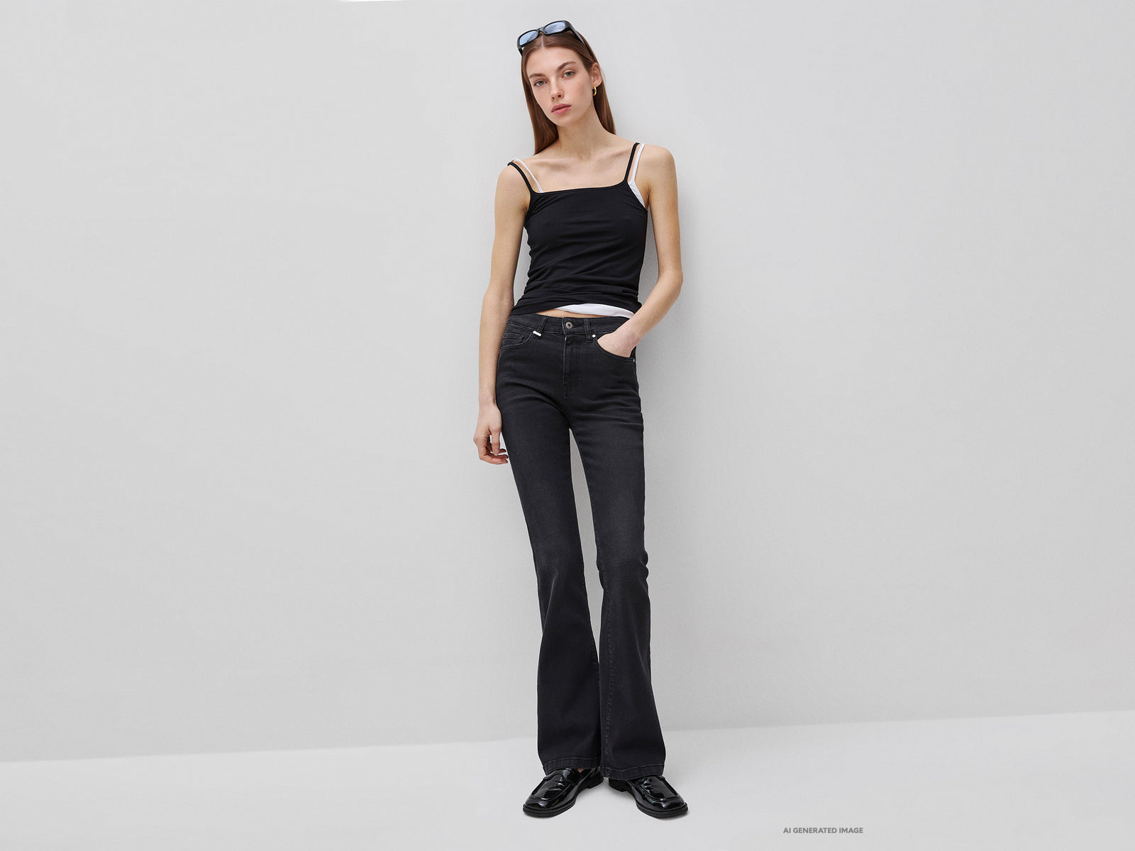 Stretch flare fit jeans