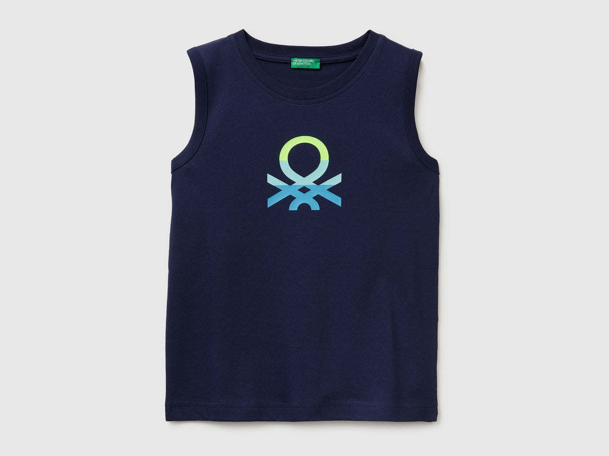 Organic cotton tank top with logo print - ucb_image_FS