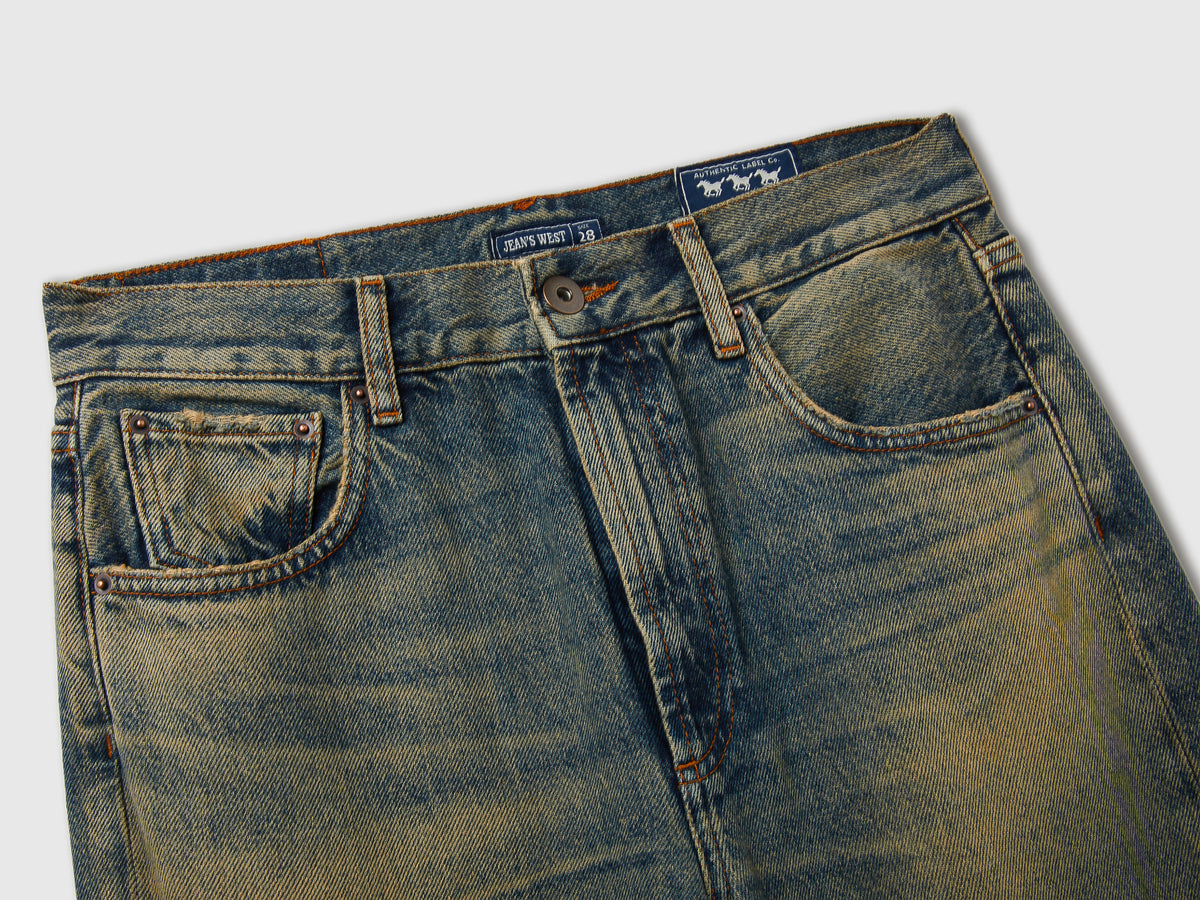 Jeans wide cropped fit efeito vintage - ucb_image_DS1