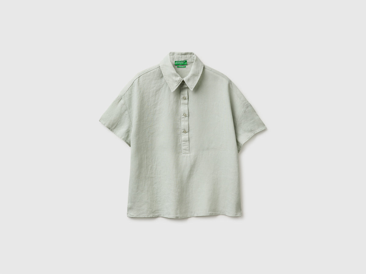 100% linen short-sleeved blouse - ucb_image_FS