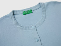 Light blue cardigan in tricot cotton - ucb_image_DS1