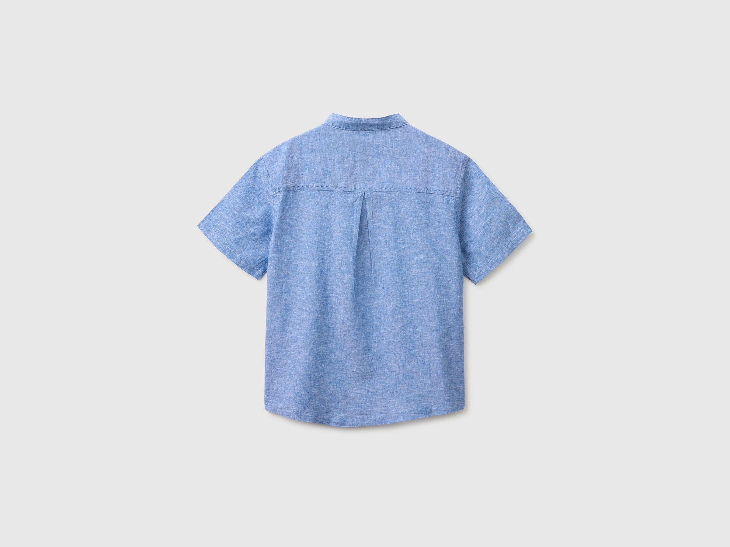 Short-sleeved linen blend shirt - ucb_image_BS
