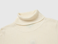 Camisola de gola alta canelada em mistura de seda e lã - ucb_image_DS1