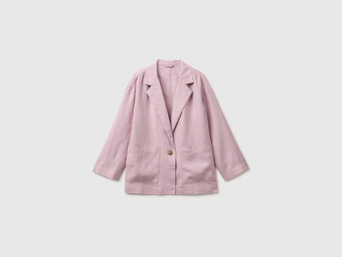 100% linen single-breasted blazer - ucb_image_FS