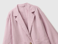 100% linen single-breasted blazer - ucb_image_FY