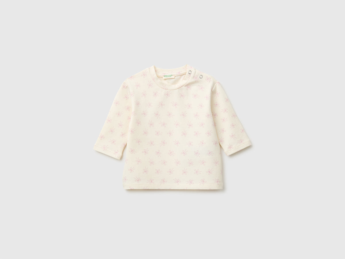 T-shirt com estampa de laços em algodão stretch  - ucb_image_FS