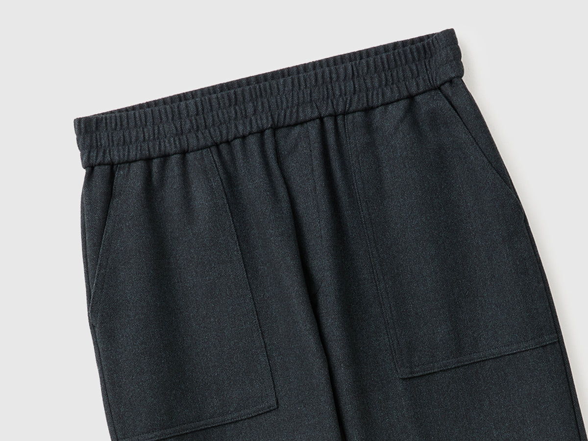 Joggers cropped em mistura de lã - ucb_image_FY