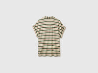 T-shirt às riscas com gola tipo polo - ucb_image_BS