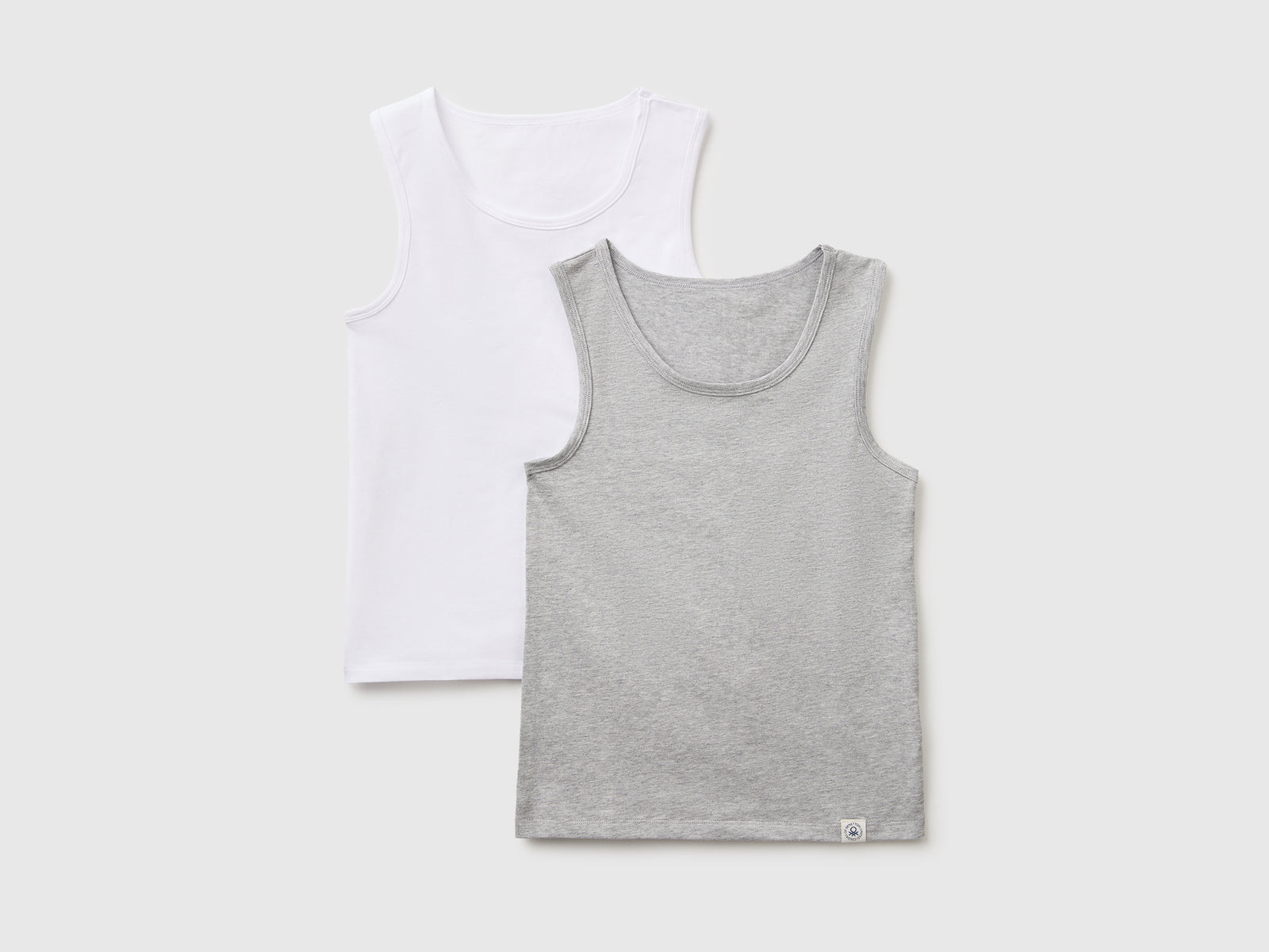 Duas t-shirts sem mangas interiores em algodão stretch - ucb_image_FS