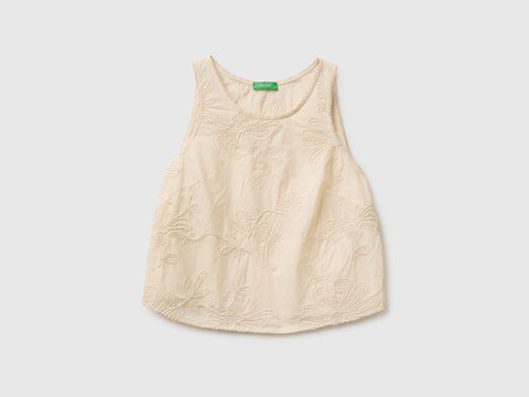 Tank top with floral embroidery - ucb_image_FS
