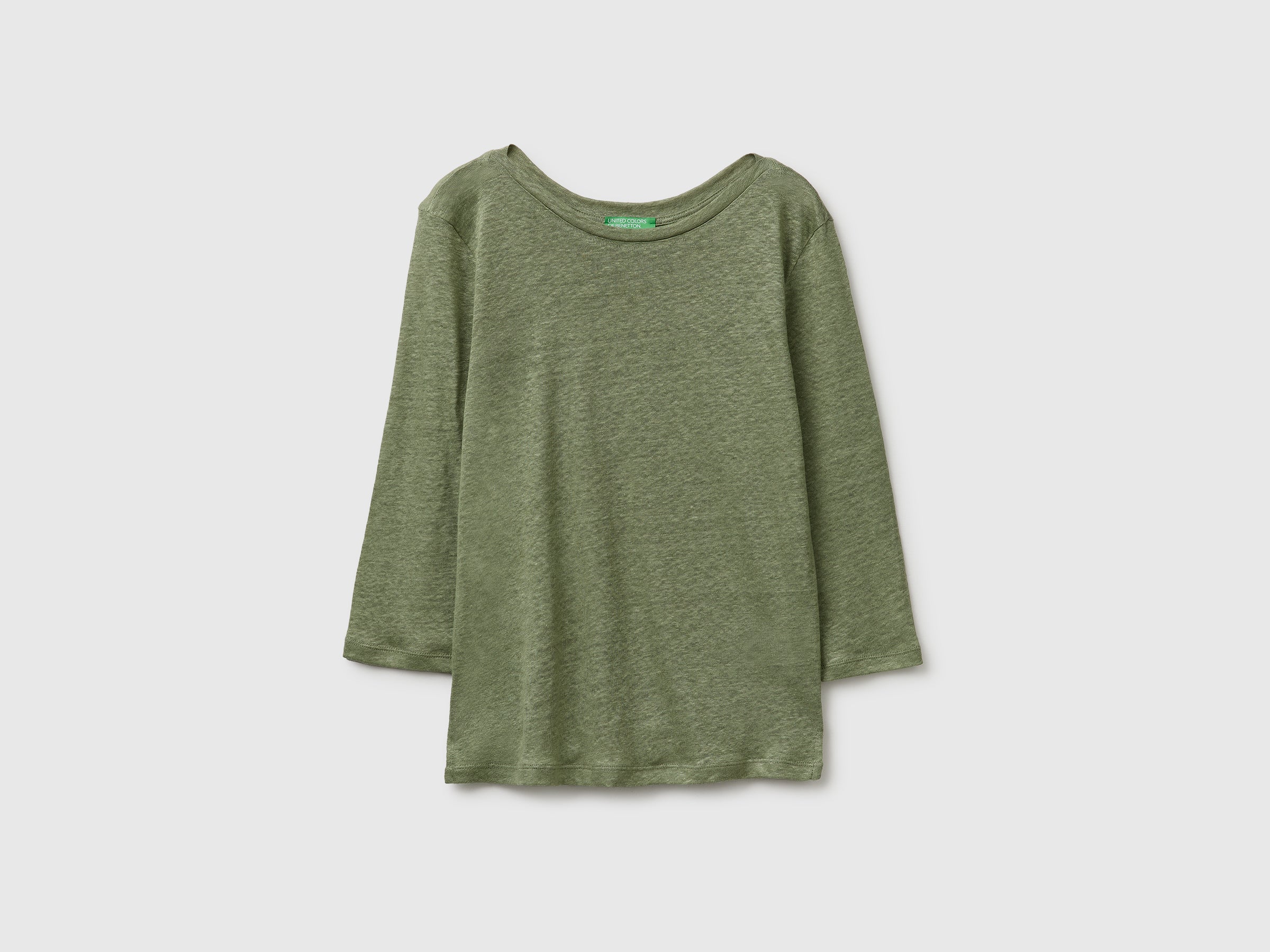 Boat-neck T-shirt in pure linen - ucb_image_FS