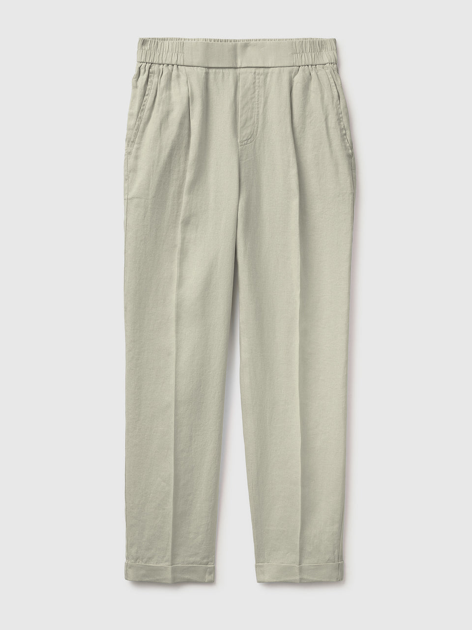 100% linen cigarette trousers - ucb_image_FS