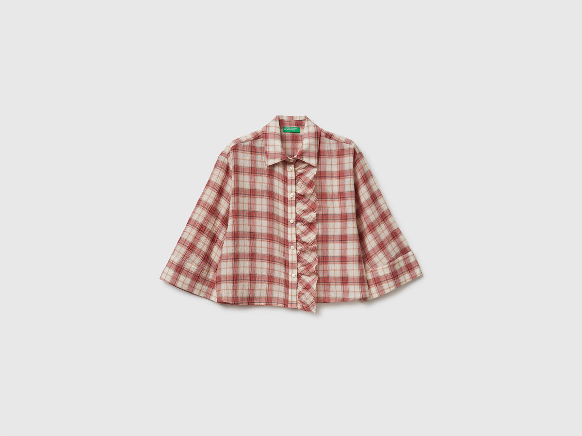 Camisa aos quadrados com folhos - ucb_image_FS