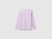 T-shirt de manga comprida com estampa glitter - ucb_image_BS