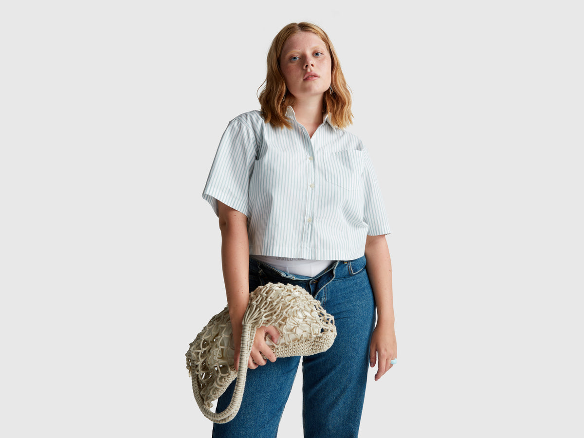 Camisa às riscas em algodão puro - ucb_image_FY
