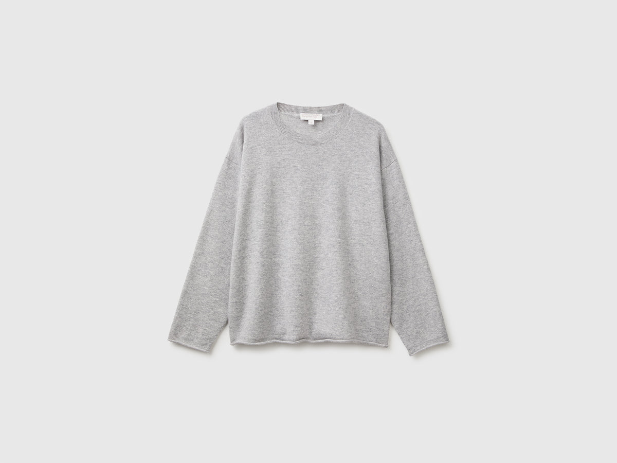 Camisola de gola redonda em mistura de lã e caxemira - ucb_image_FS