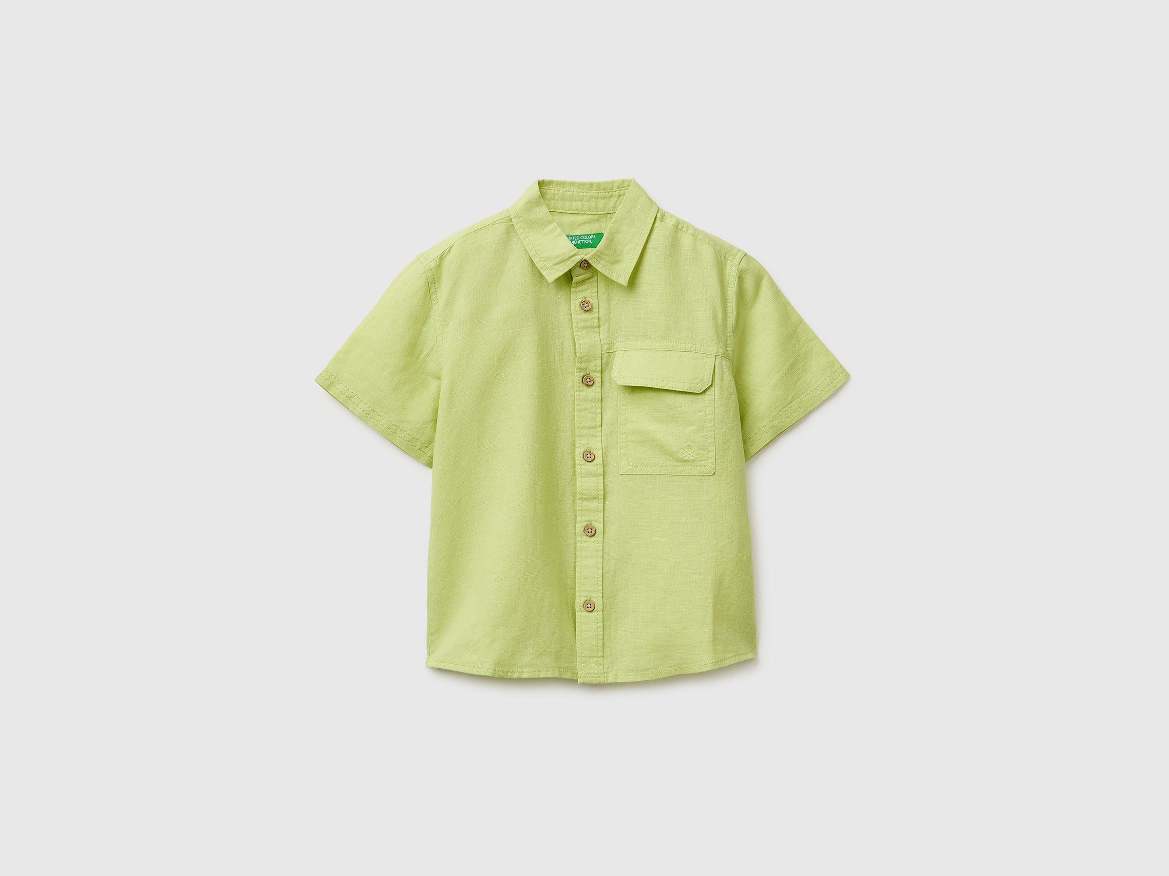 Short-sleeved linen blend shirt - ucb_image_FS