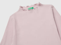 T-shirt de gola alta em mistura de algodão quente - ucb_image_DS1