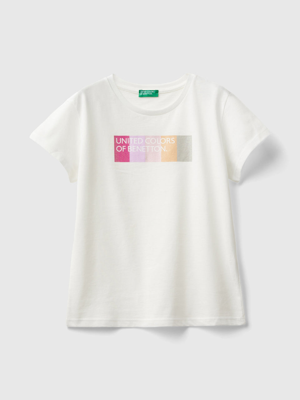 T-shirt com logótipo glitter em algodão orgânico - ucb_image_FS