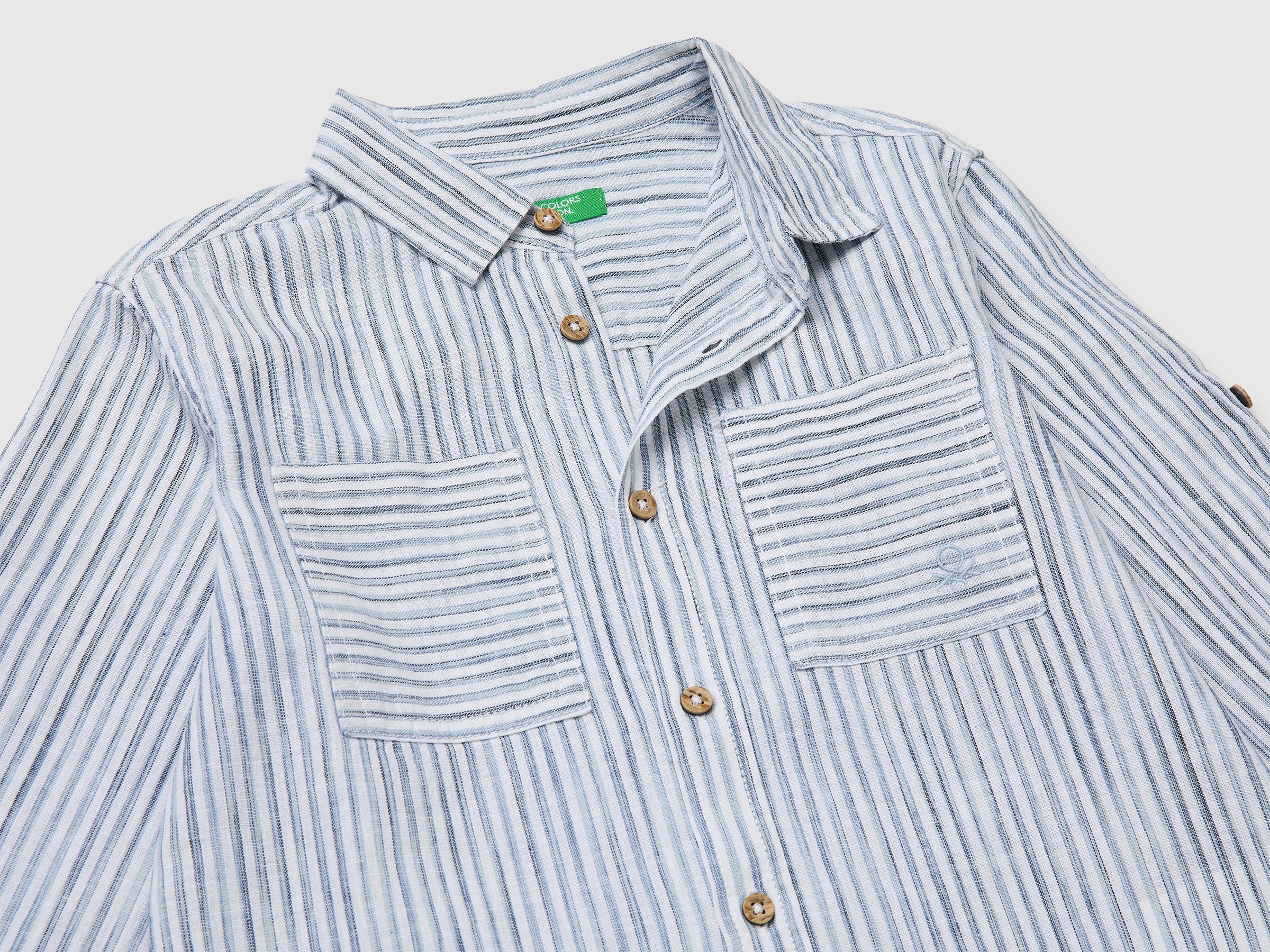Striped linen blend shirt - ucb_image_DS1