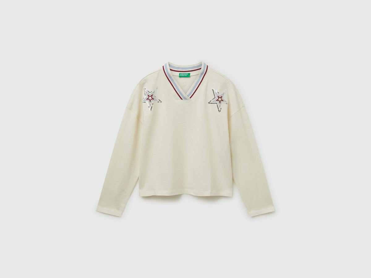 T-shirt com bordado lantejoulas - ucb_image_FS