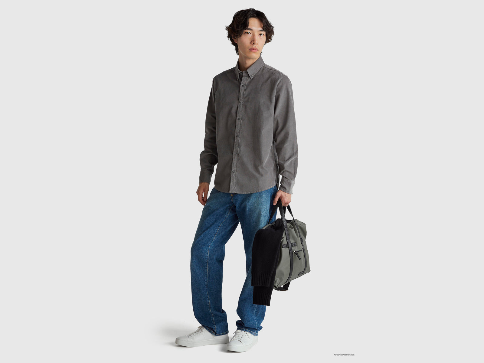 Corduroy button-down shirt