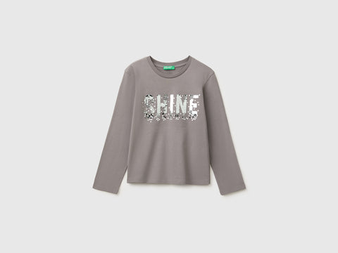 T-shirt em algodão orgânico quente com lantejoulas - ucb_image_FS