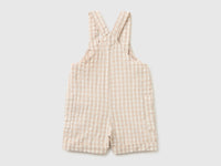 Checkered linen blend overalls - ucb_image_BS