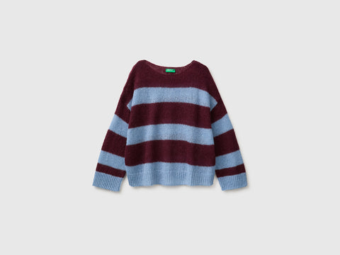 Camisola em mistura de mohair às riscas bicolor boxy fit - ucb_image_FS