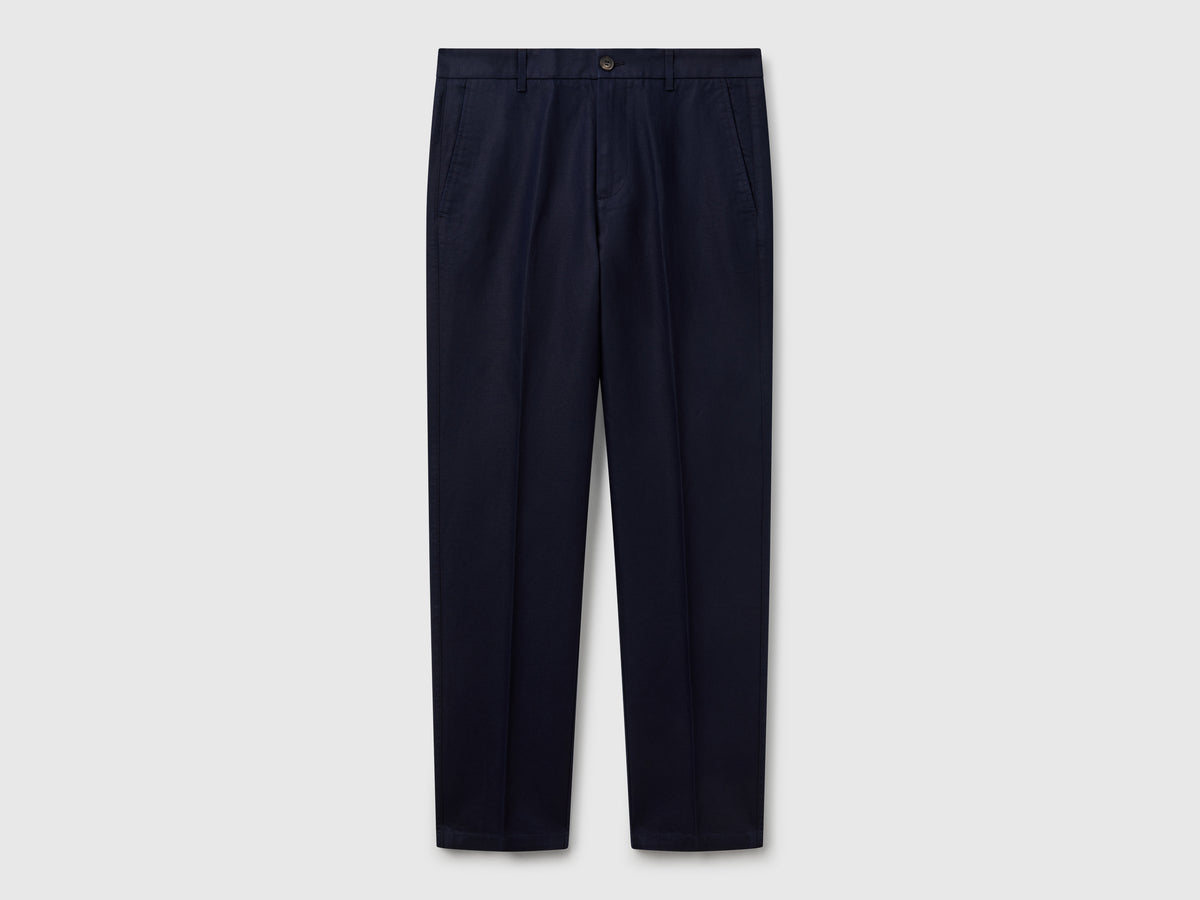 Slim fit chinos in linen blend - ucb_image_FS