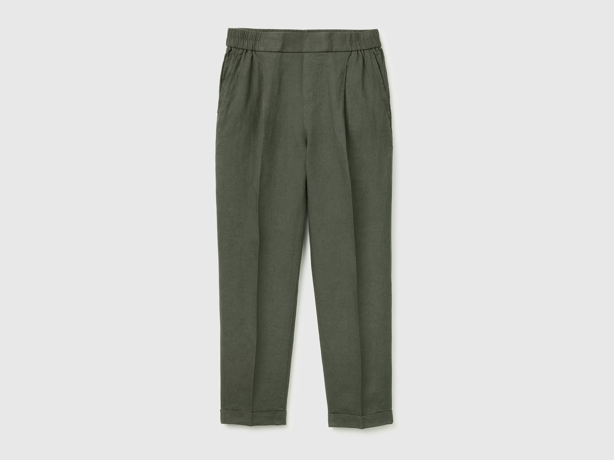 100% linen cigarette trousers - ucb_image_FS