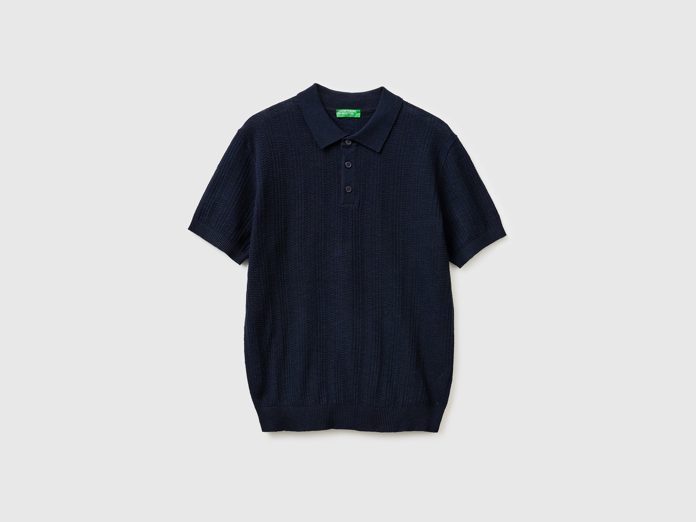 Textured linen blend polo shirt - ucb_image_FS