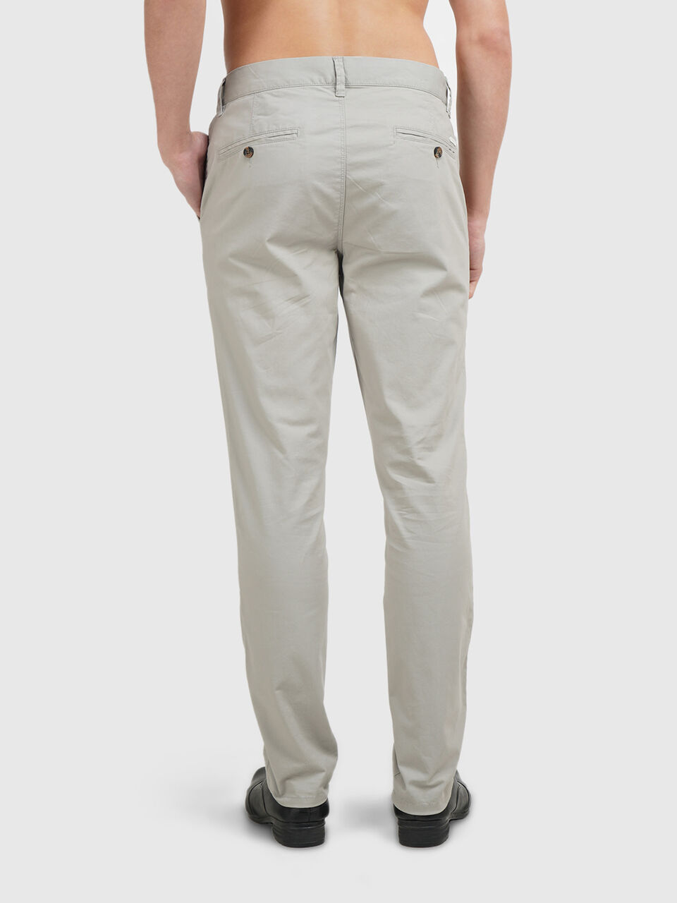 Slim fit twill trousers image number null
