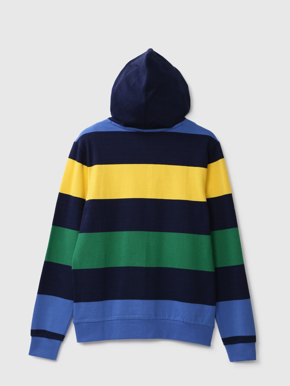 MULTI COLOR ENGINEERED STRIPED HOODIE image number 2