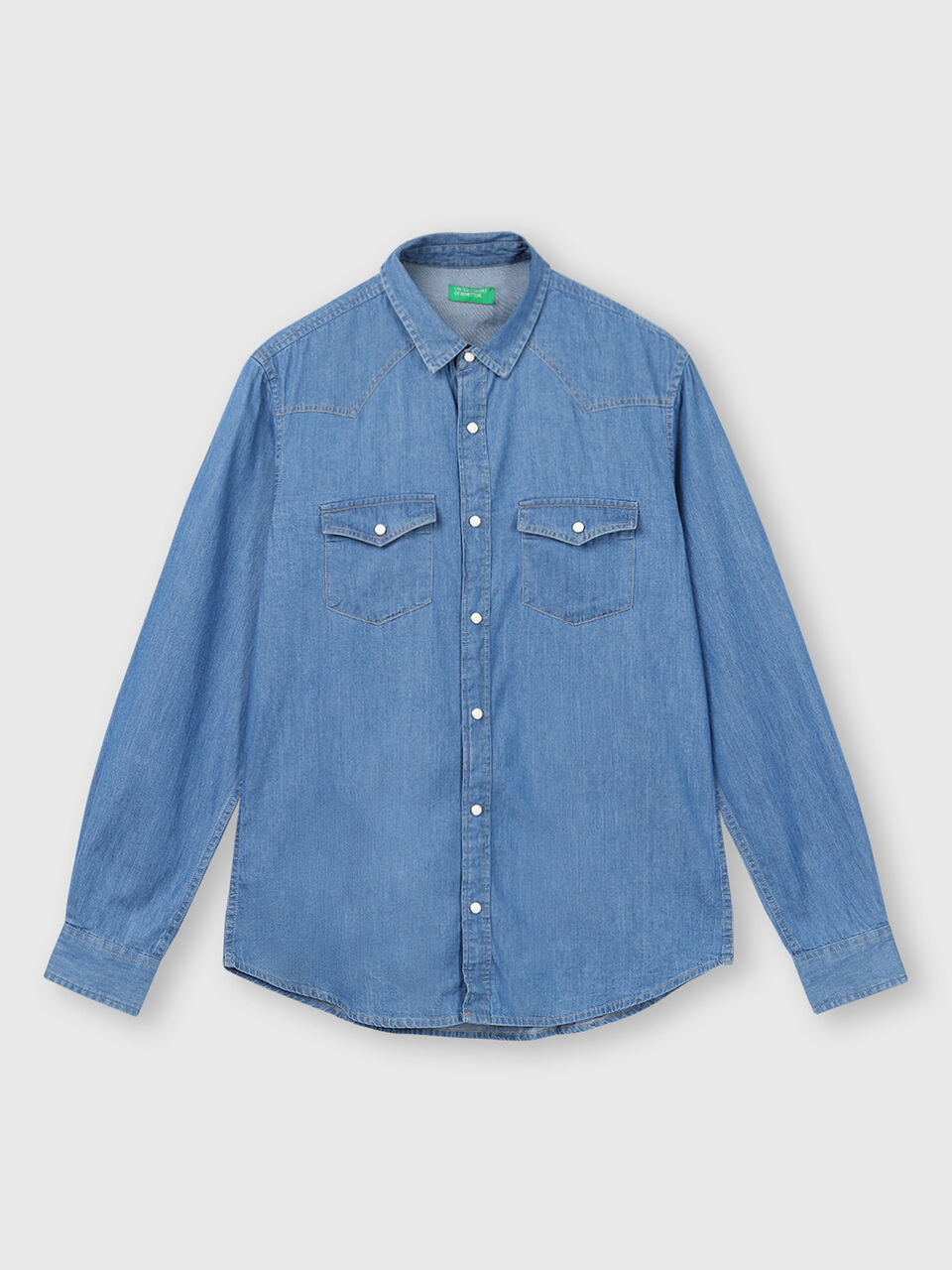 Pure Cotton Classic Denim Shirt image number 1