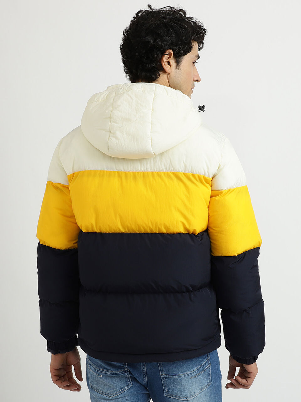 COLOR BLOCK HEAVY PUFFER JACKET image number null