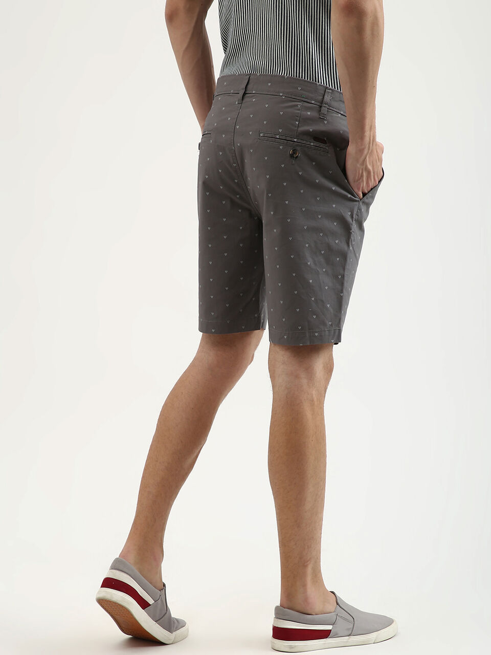 Slim Fit 2 Triangle Printed Shorts image number null