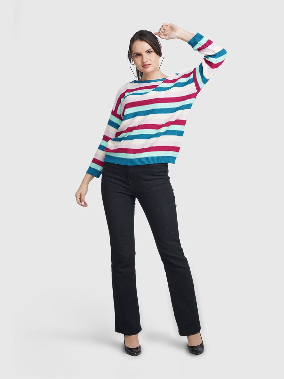 3/4Th Sleeve Stripe Tricot image number null
