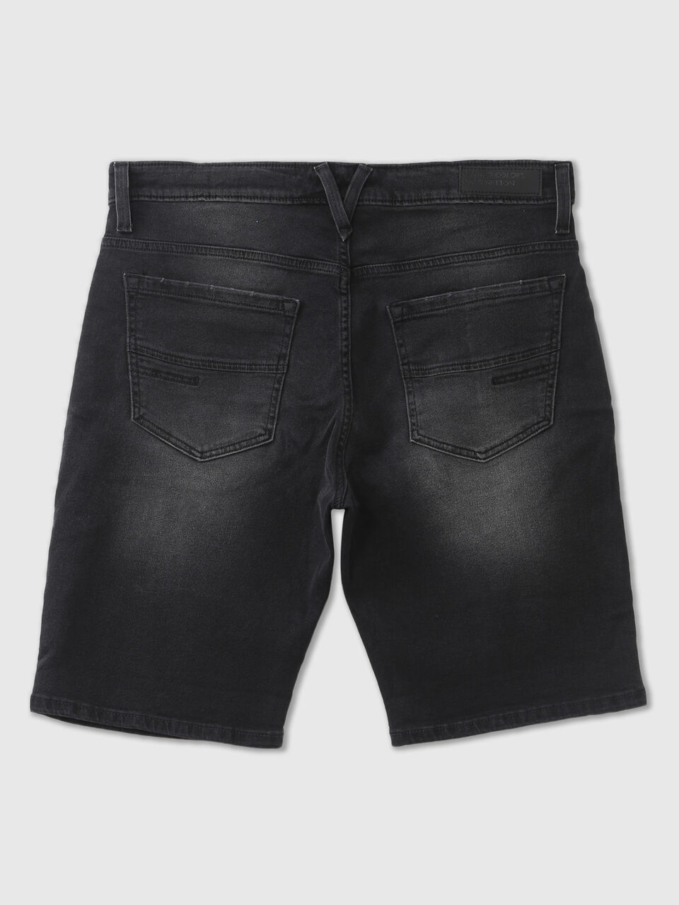 SLIM FIT BLACK FADED SHORTS image number 2