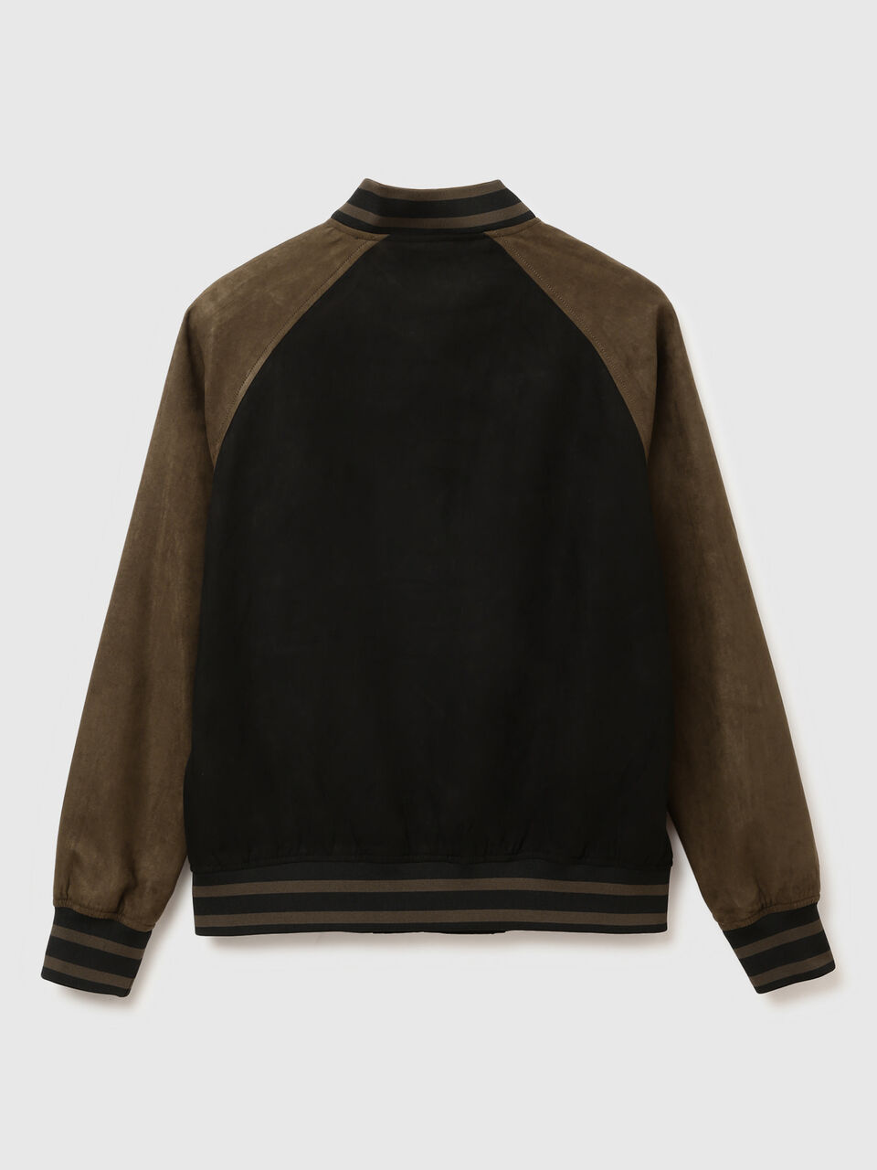 SUEDE VARSITY BOMBER JACKET image number null