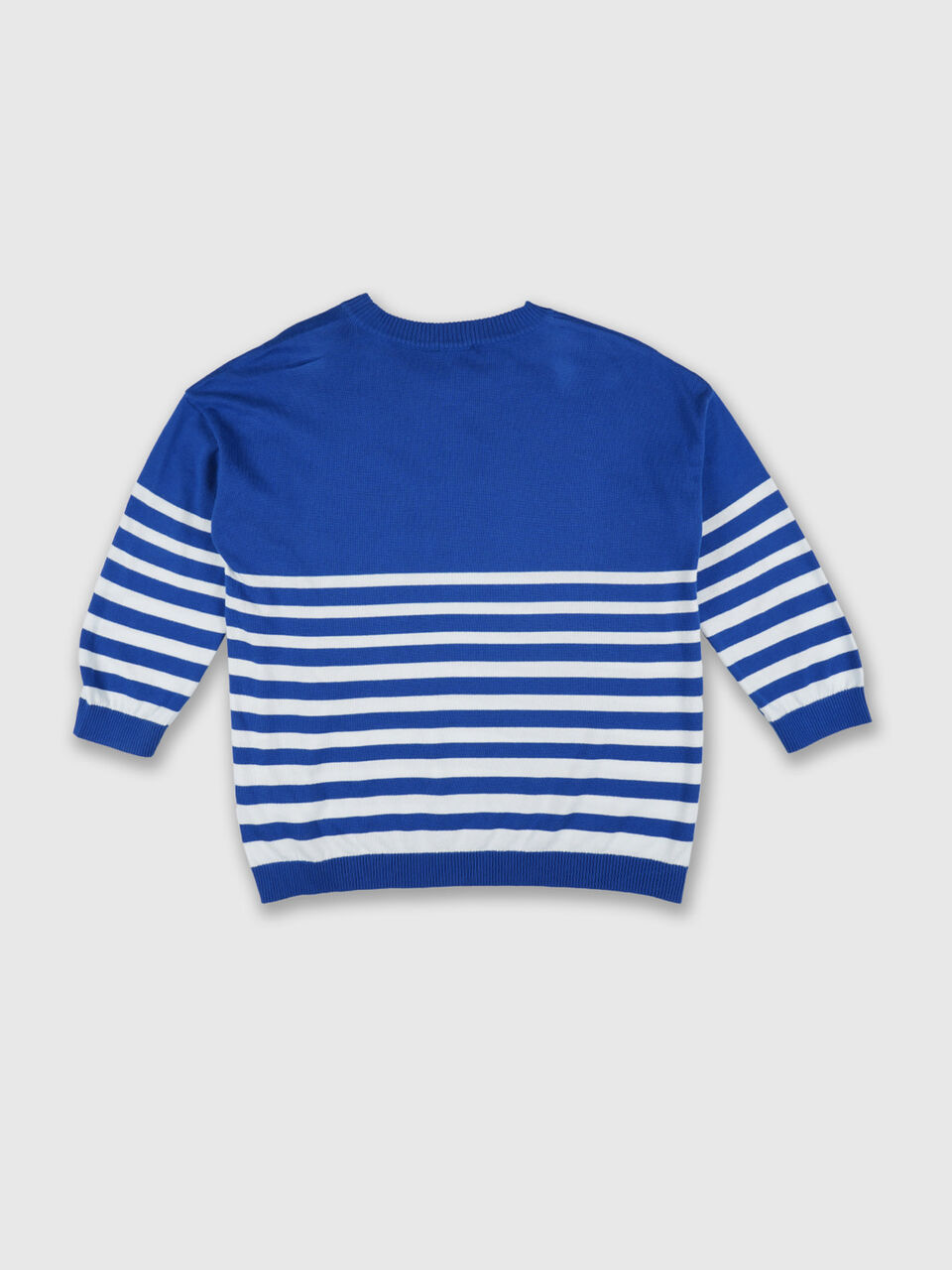 Full Sleeve Stripe Button Shoulder Tricot Top image number null