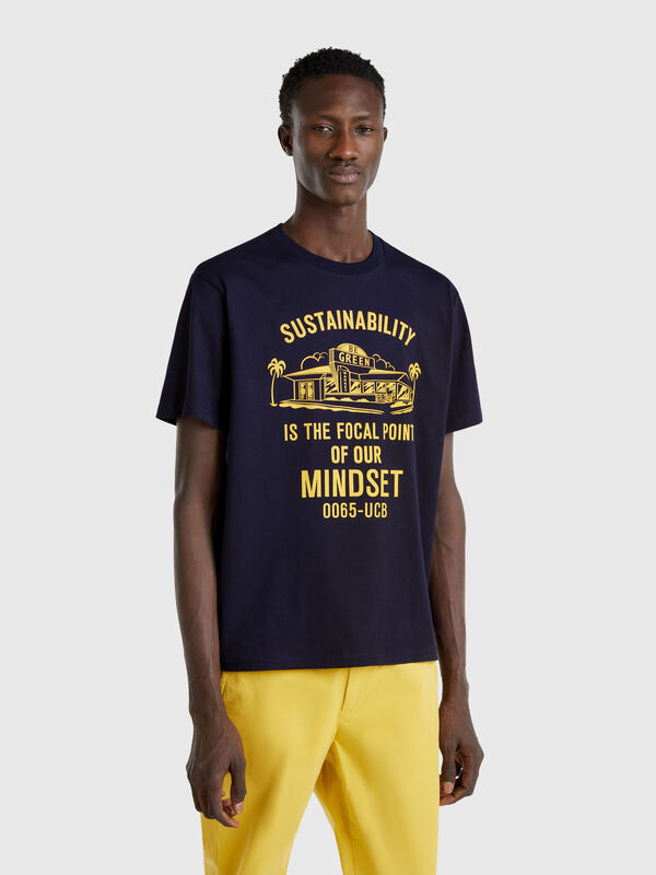 T-shirt with print in organic cotton Men