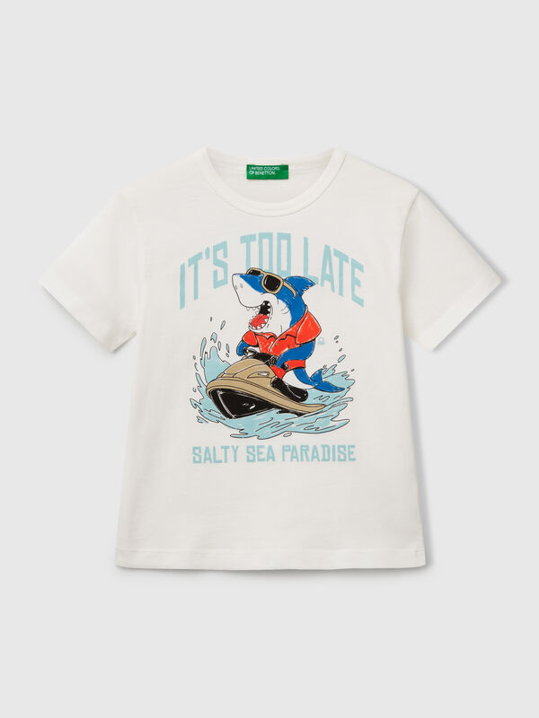 T-shirt in organic cotton with print Junior Boy