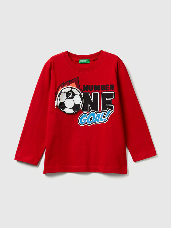 T-shirt with print and applique Junior Boy