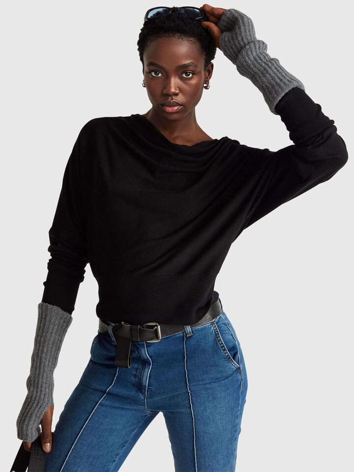 BOAT-NECK SWEAT.L/S Women