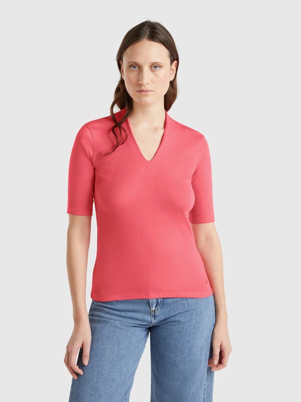 Slim fit t-shirt in long fiber cotton Women